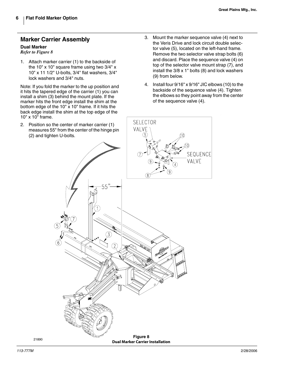 Marker carrier assembly | Great Plains 3N-4020 Assembly Instructions User Manual | Page 6 / 15
