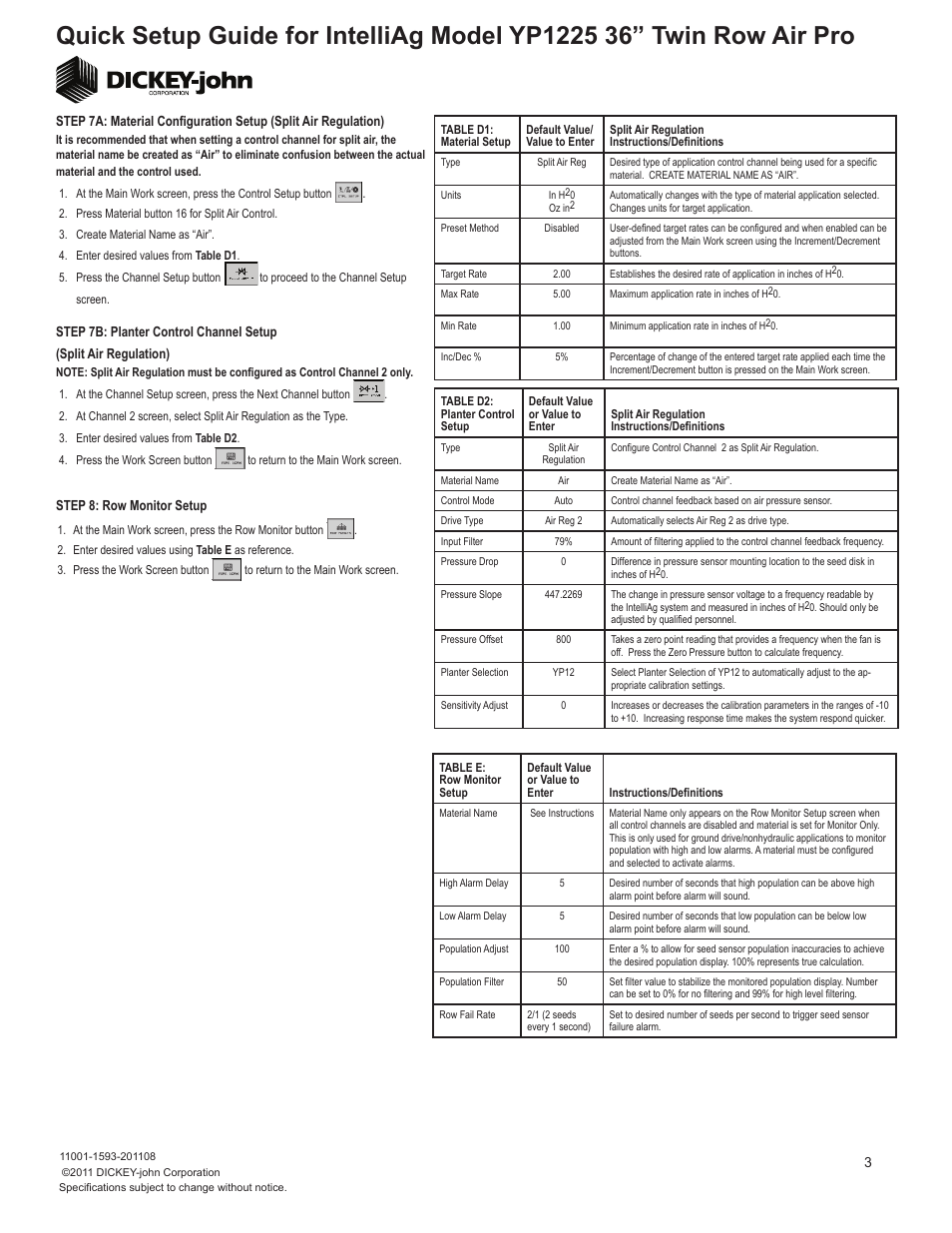 Great Plains YP1225A-16TR36 16 Twin Row 30-Inch Quick Start User Manual | Page 3 / 6