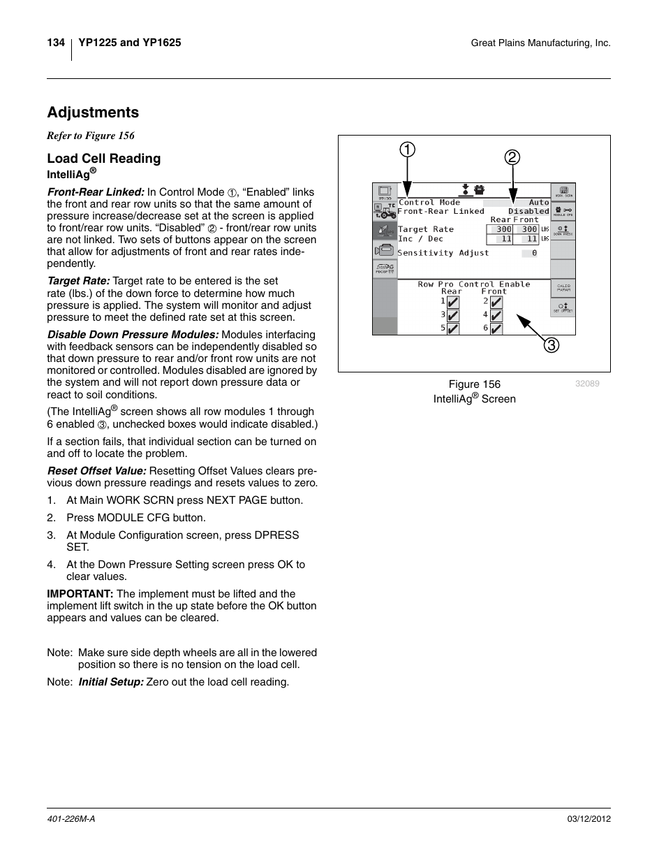 Adjustments | Great Plains YP1625 Operator Manual User Manual | Page 138 / 150