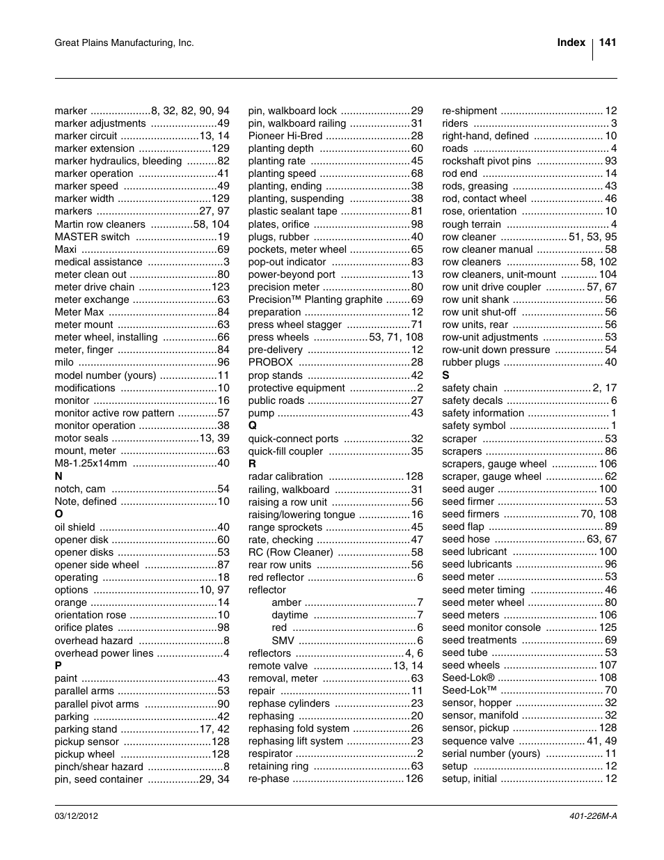 Great Plains YP1625 Operator Manual User Manual | Page 145 / 150