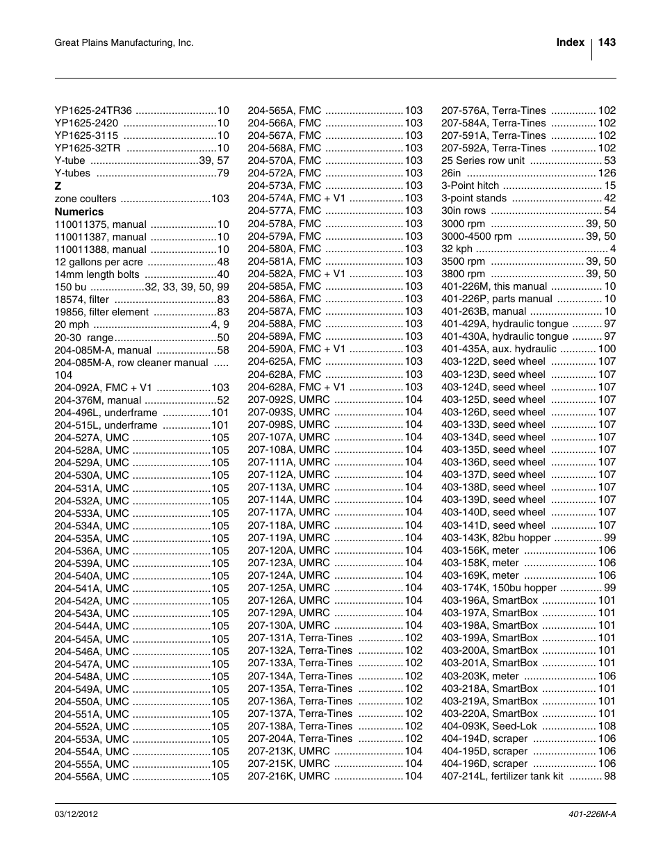 Great Plains YP1625 Operator Manual User Manual | Page 147 / 150