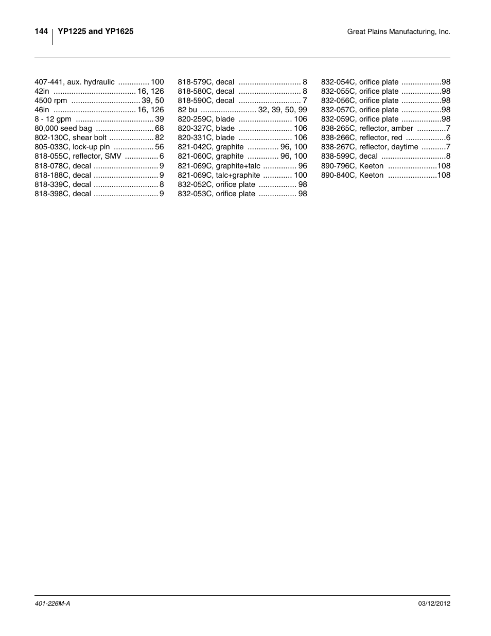 Great Plains YP1625 Operator Manual User Manual | Page 148 / 150