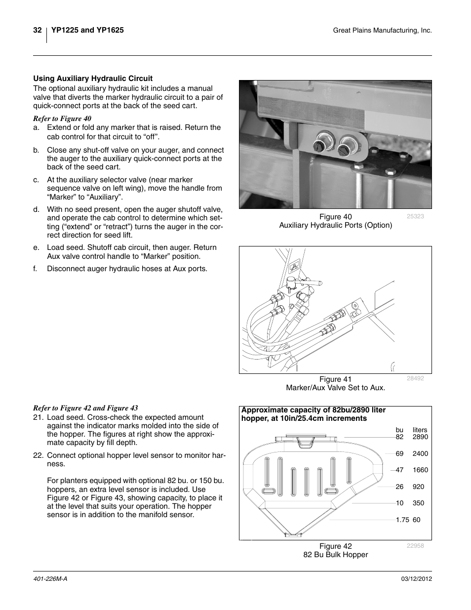 Using auxiliary hydraulic circuit | Great Plains YP1625 Operator Manual User Manual | Page 36 / 150