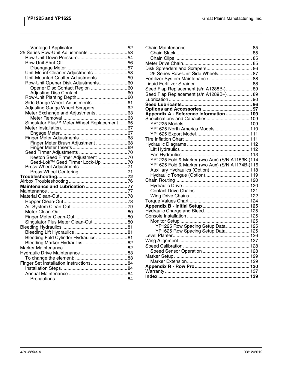 Great Plains YP1625 Operator Manual User Manual | Page 4 / 150