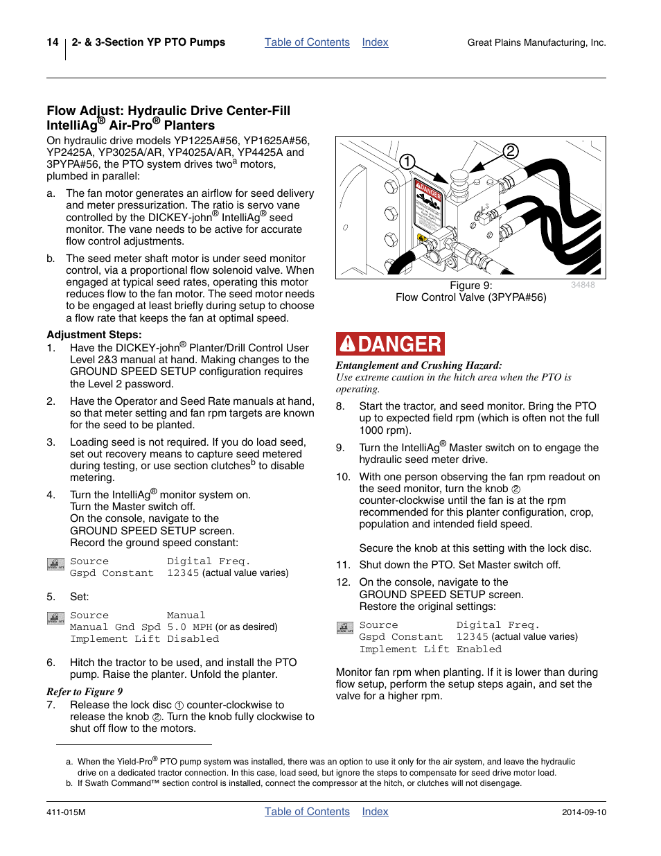 Adjustment steps, Flow adjust: hydraulic drive center-fill intelliag, Air-pro | Planters | Great Plains PTO Kits 2-3-Section User Manual | Page 18 / 100