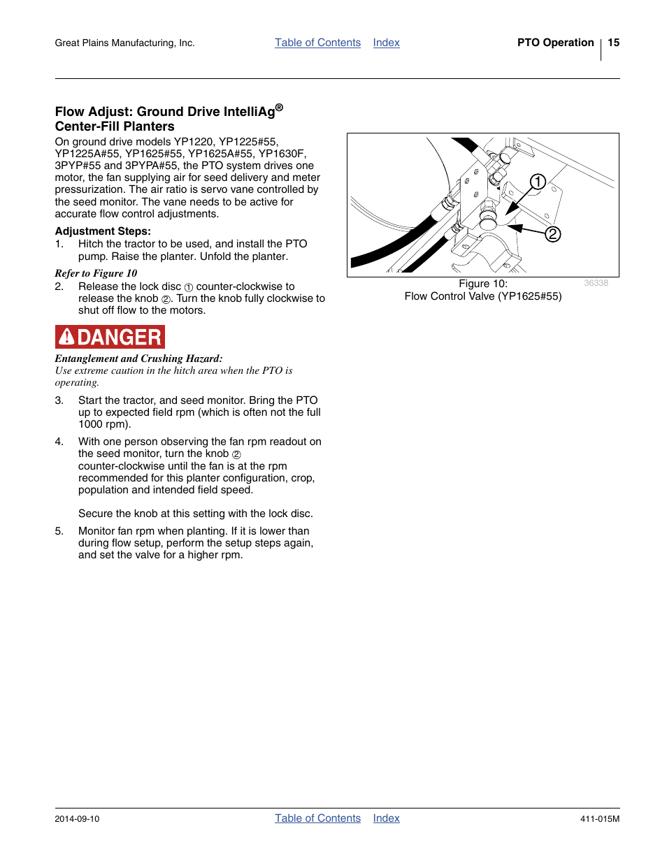 Adjustment steps, Flow adjust: ground drive intelliag | Great Plains PTO Kits 2-3-Section User Manual | Page 19 / 100