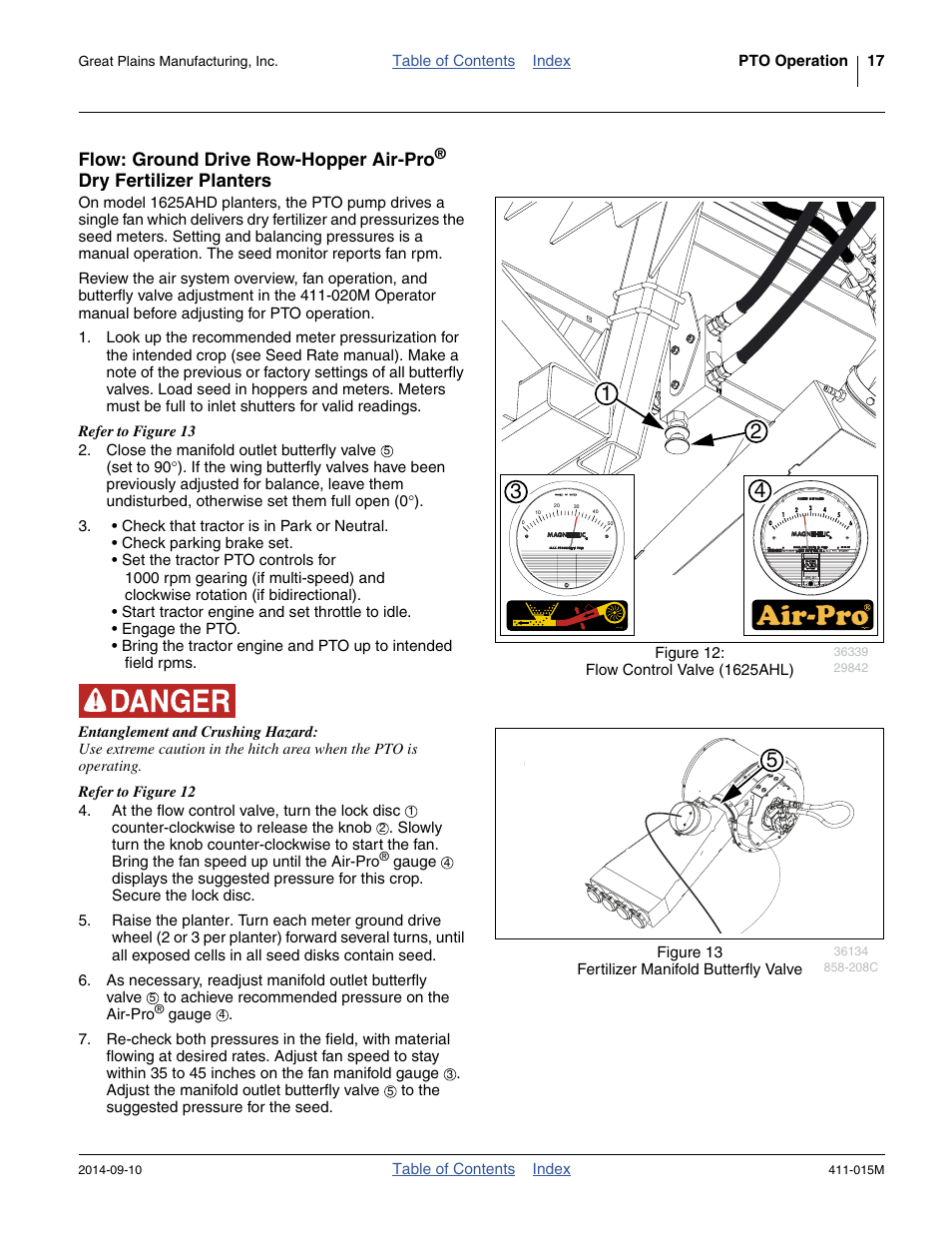 Flow: ground drive row-hopper air-pro, Dry fertilizer planters | Great Plains PTO Kits 2-3-Section User Manual | Page 21 / 100