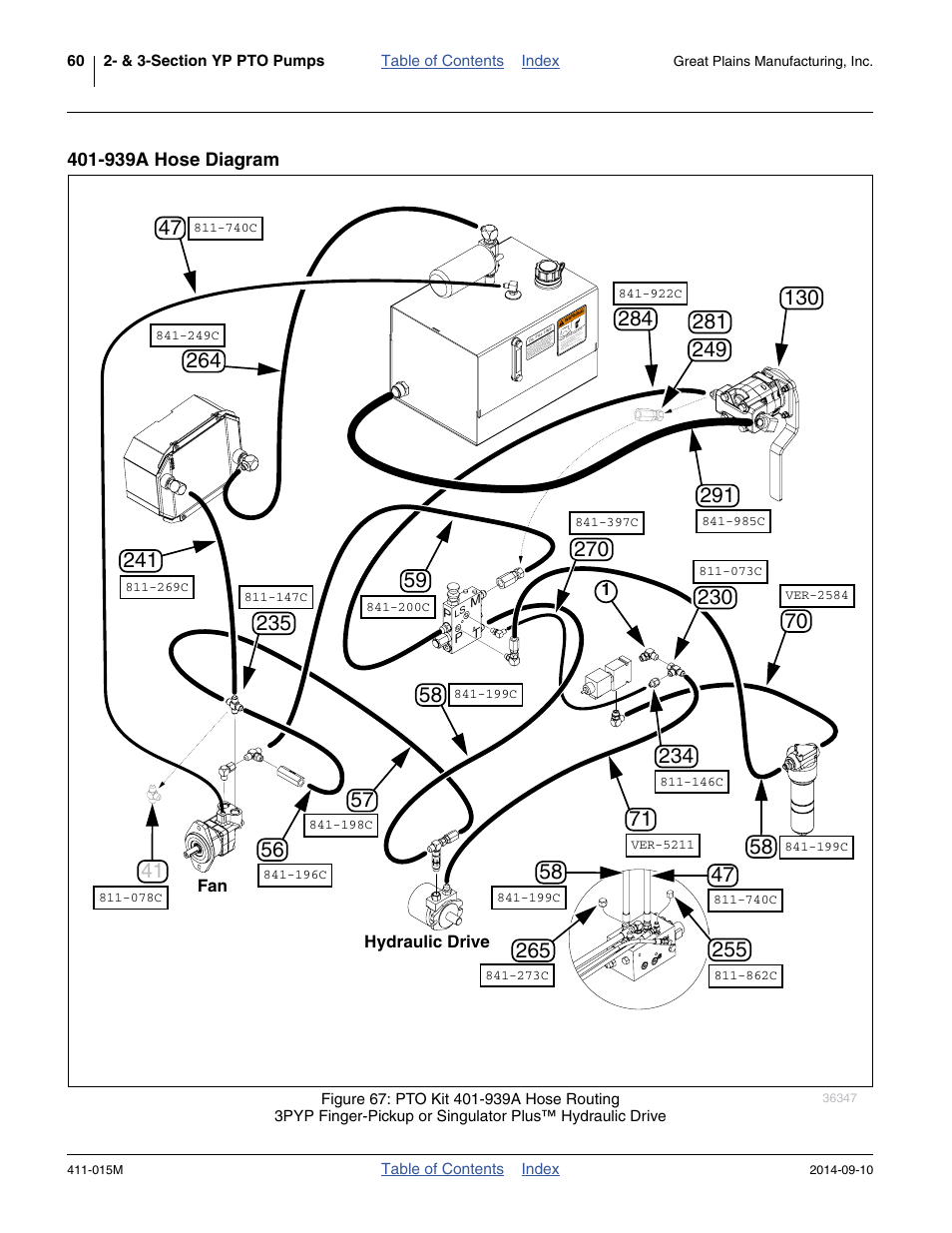 939a hose diagram | Great Plains PTO Kits 2-3-Section User Manual | Page 64 / 100