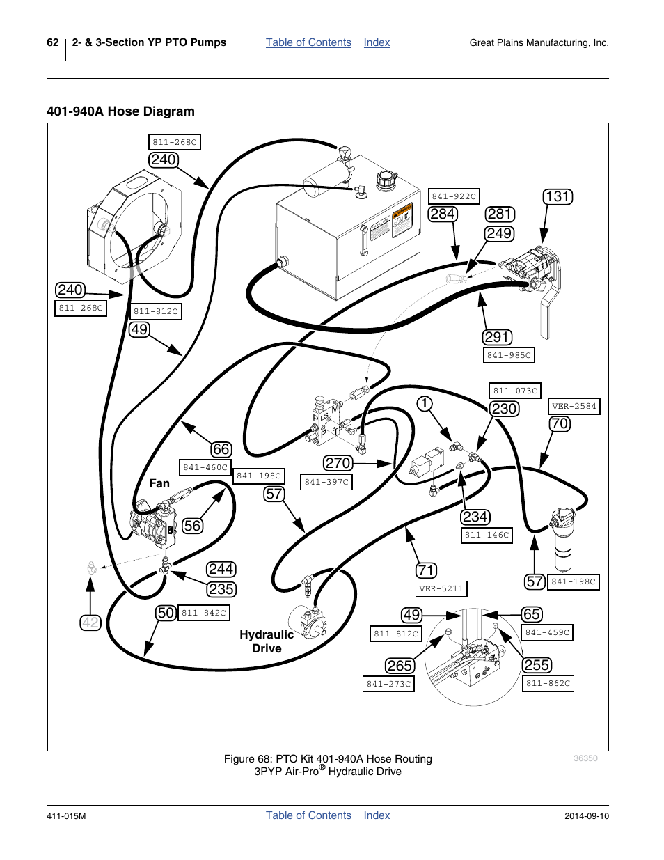 940a hose diagram | Great Plains PTO Kits 2-3-Section User Manual | Page 66 / 100