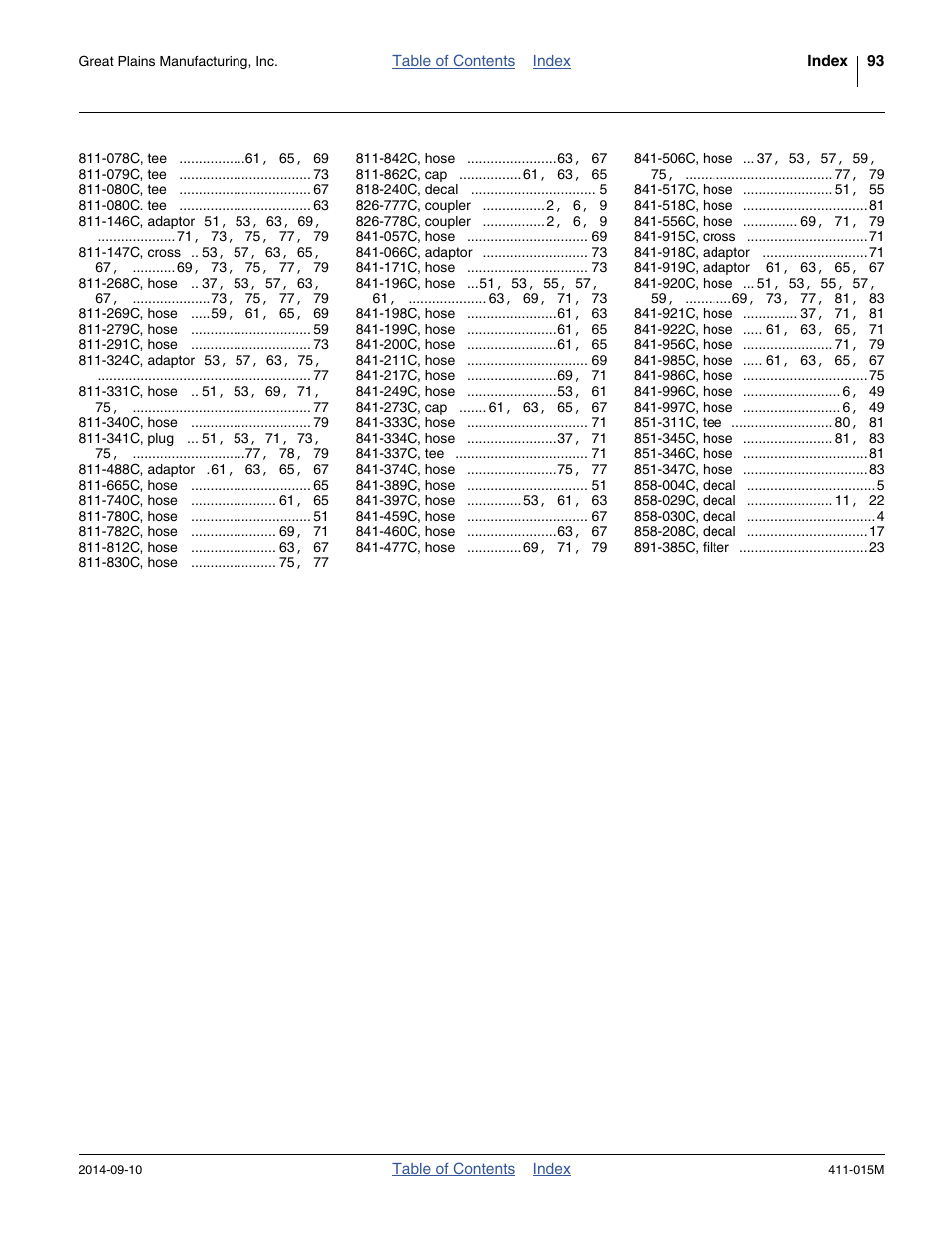 Great Plains PTO Kits 2-3-Section User Manual | Page 97 / 100