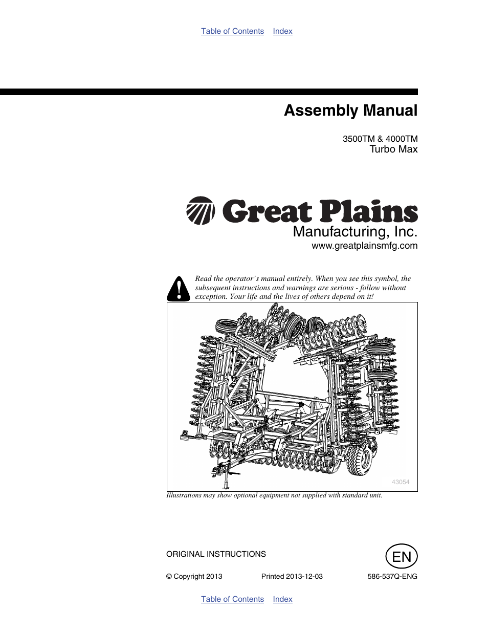 Great Plains 4000TM Assembly Manual User Manual | 80 pages