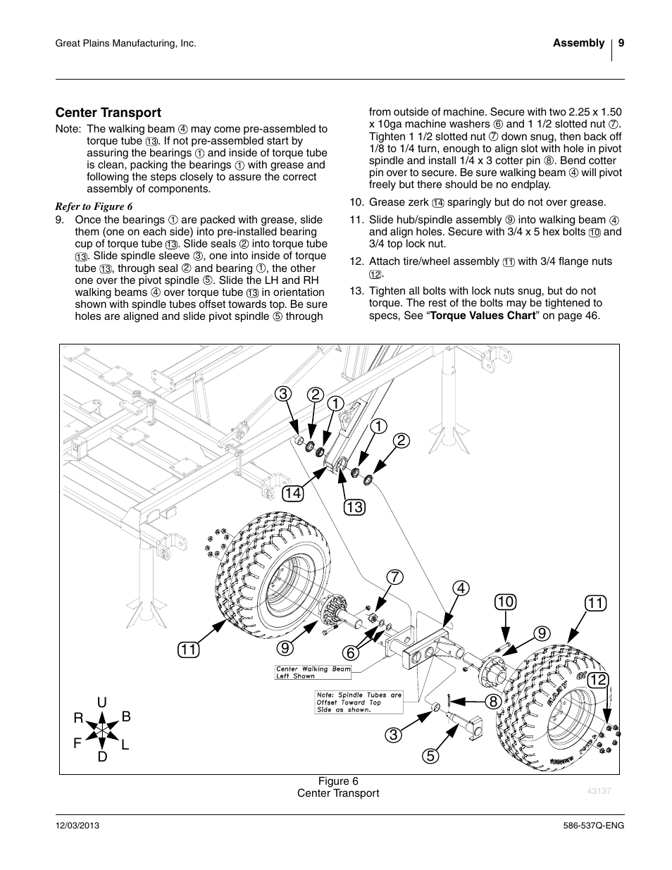 Center transport | Great Plains 4000TM Assembly Manual User Manual | Page 13 / 80