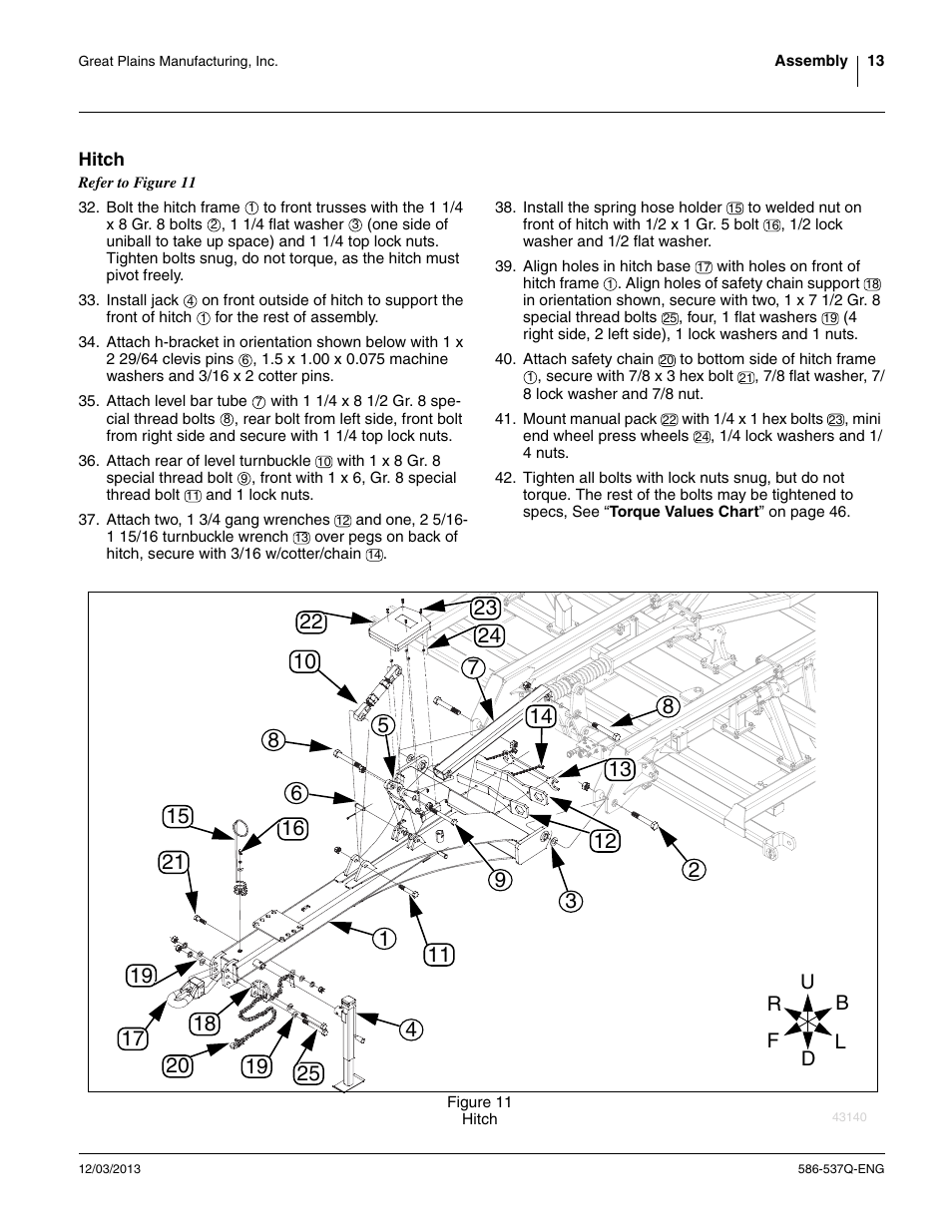 Hitch | Great Plains 4000TM Assembly Manual User Manual | Page 17 / 80