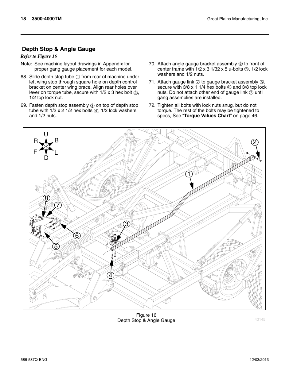 Depth stop & angle gauge | Great Plains 4000TM Assembly Manual User Manual | Page 22 / 80