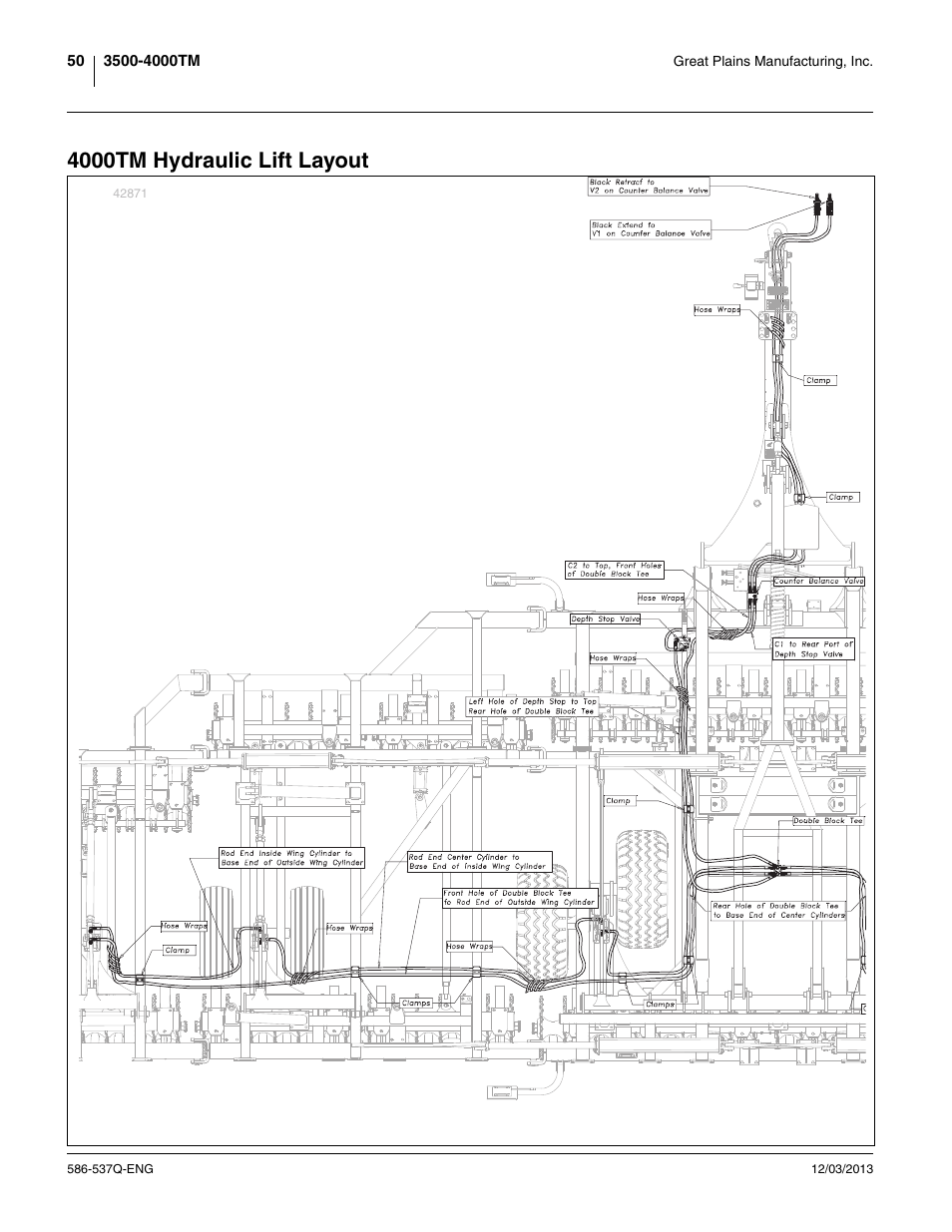 4000tm hydraulic lift layout | Great Plains 4000TM Assembly Manual User Manual | Page 54 / 80