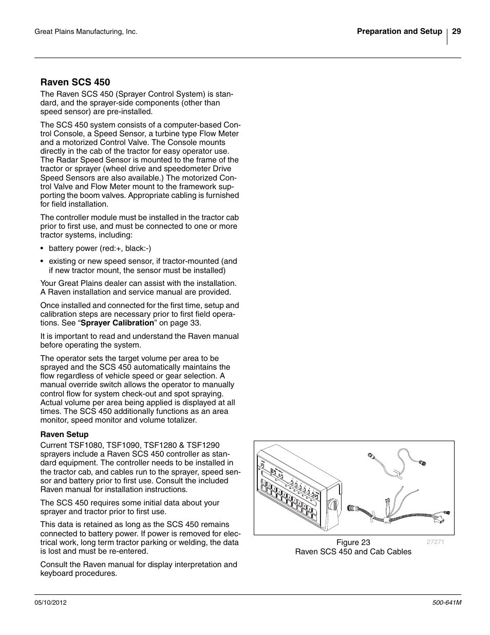 Raven scs 450, Raven setup | Great Plains TSF1290 Operator Manual User Manual | Page 33 / 96