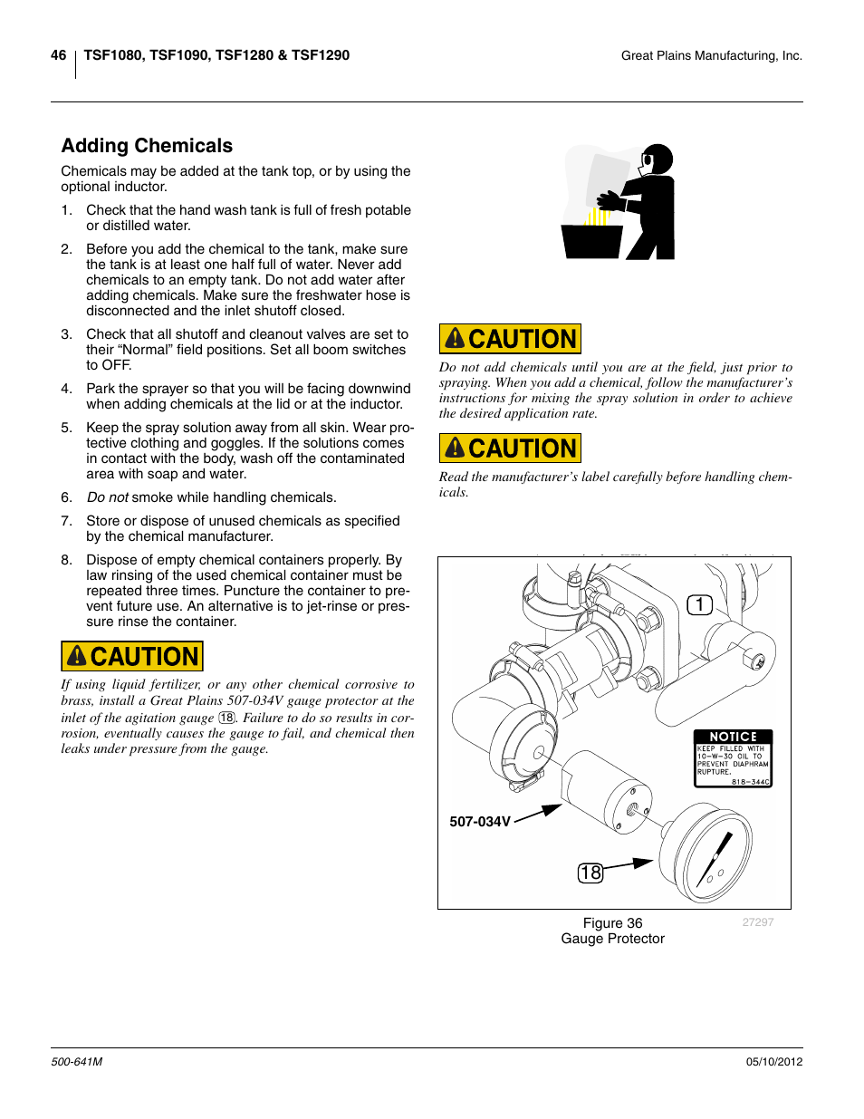 Adding chemicals | Great Plains TSF1290 Operator Manual User Manual | Page 50 / 96