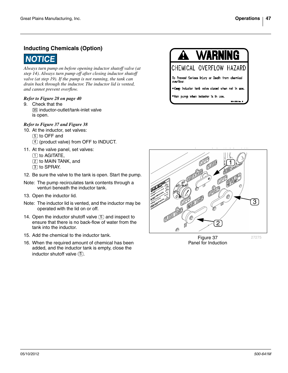 Inducting chemicals (option) | Great Plains TSF1290 Operator Manual User Manual | Page 51 / 96