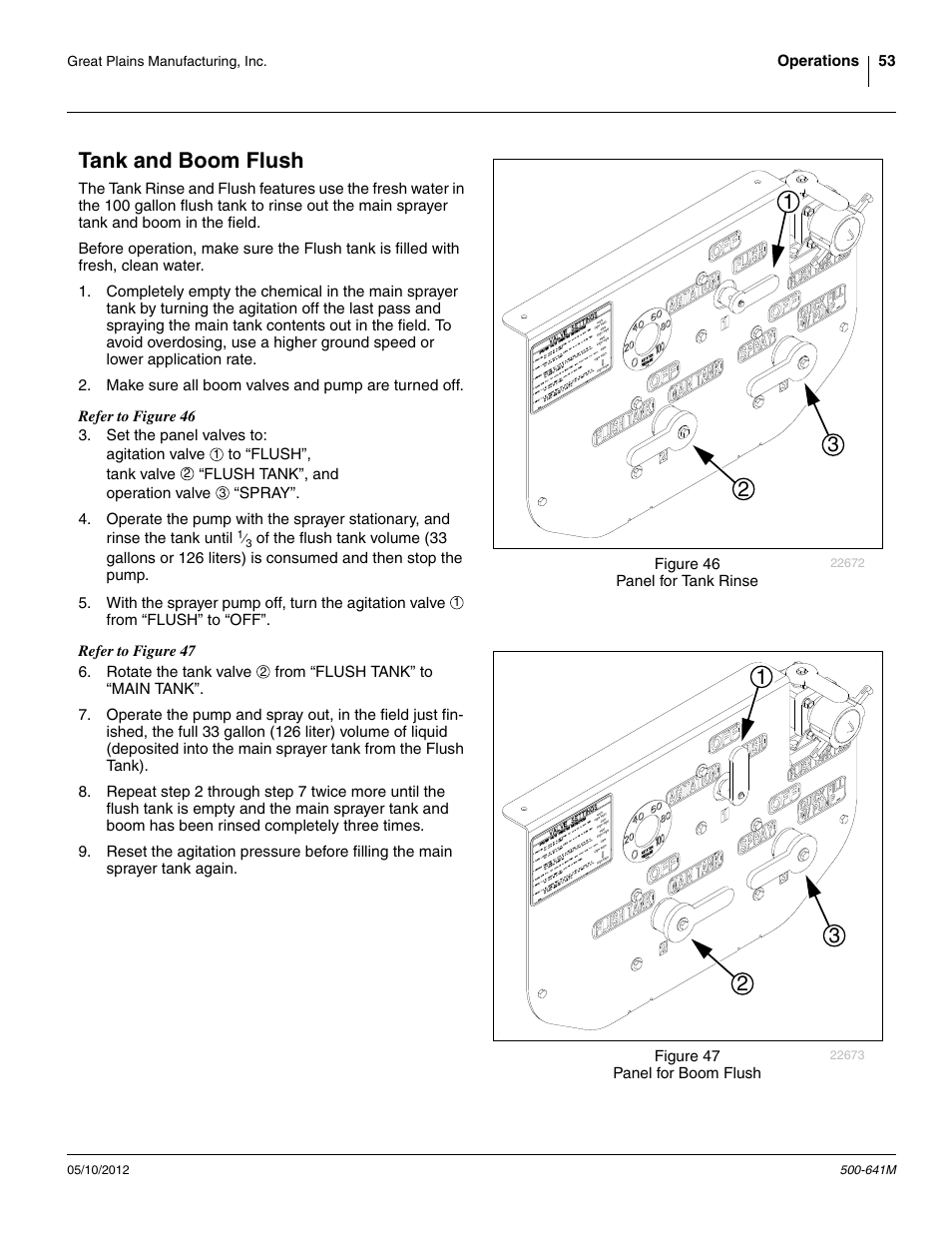 Tank and boom flush | Great Plains TSF1290 Operator Manual User Manual | Page 57 / 96