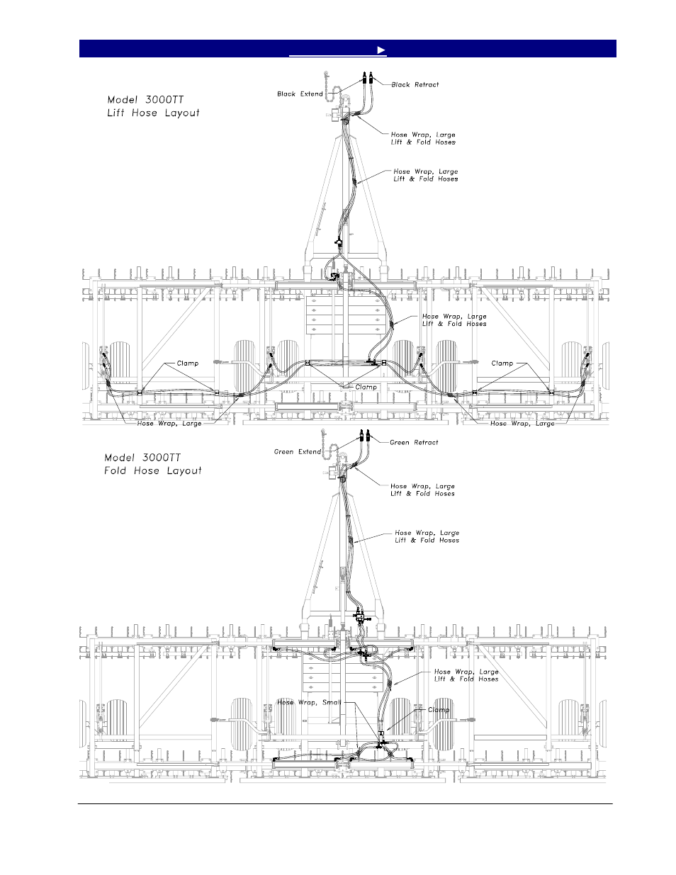 Hydraulic hose layout 3000tt, 3000tt | Great Plains 4000TT Operator Manual User Manual | Page 43 / 76