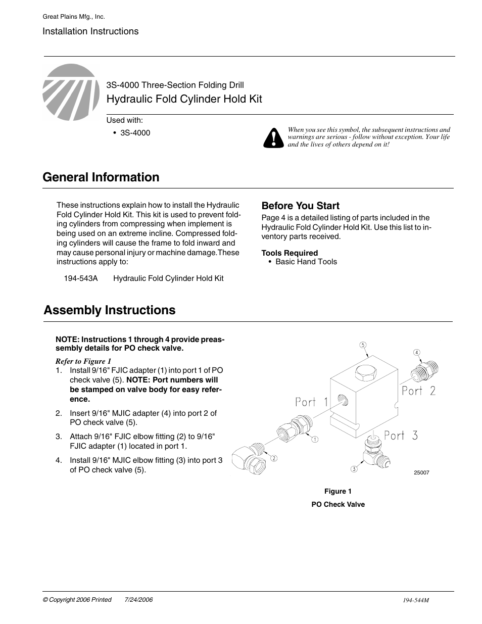 Great Plains 3S-4000 Assembly Instructions User Manual | 5 pages