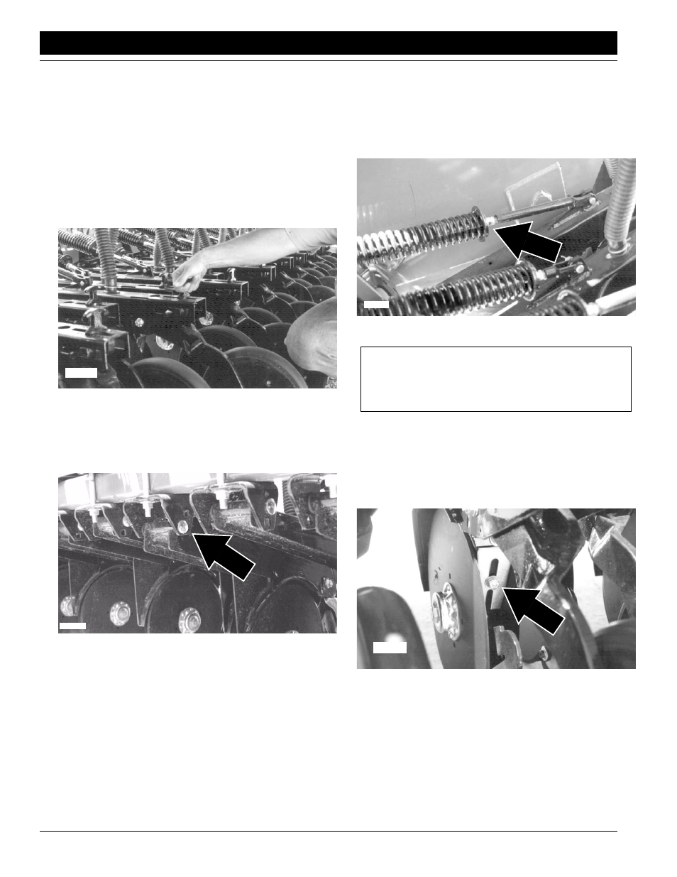 Opener depth, Press wheel adjustment opener mounting height, Opener down pressure disk scraper adjustment | Opener down pressure, Disk scraper adjustment | Great Plains FCP1000 Operator Manual User Manual | Page 20 / 44