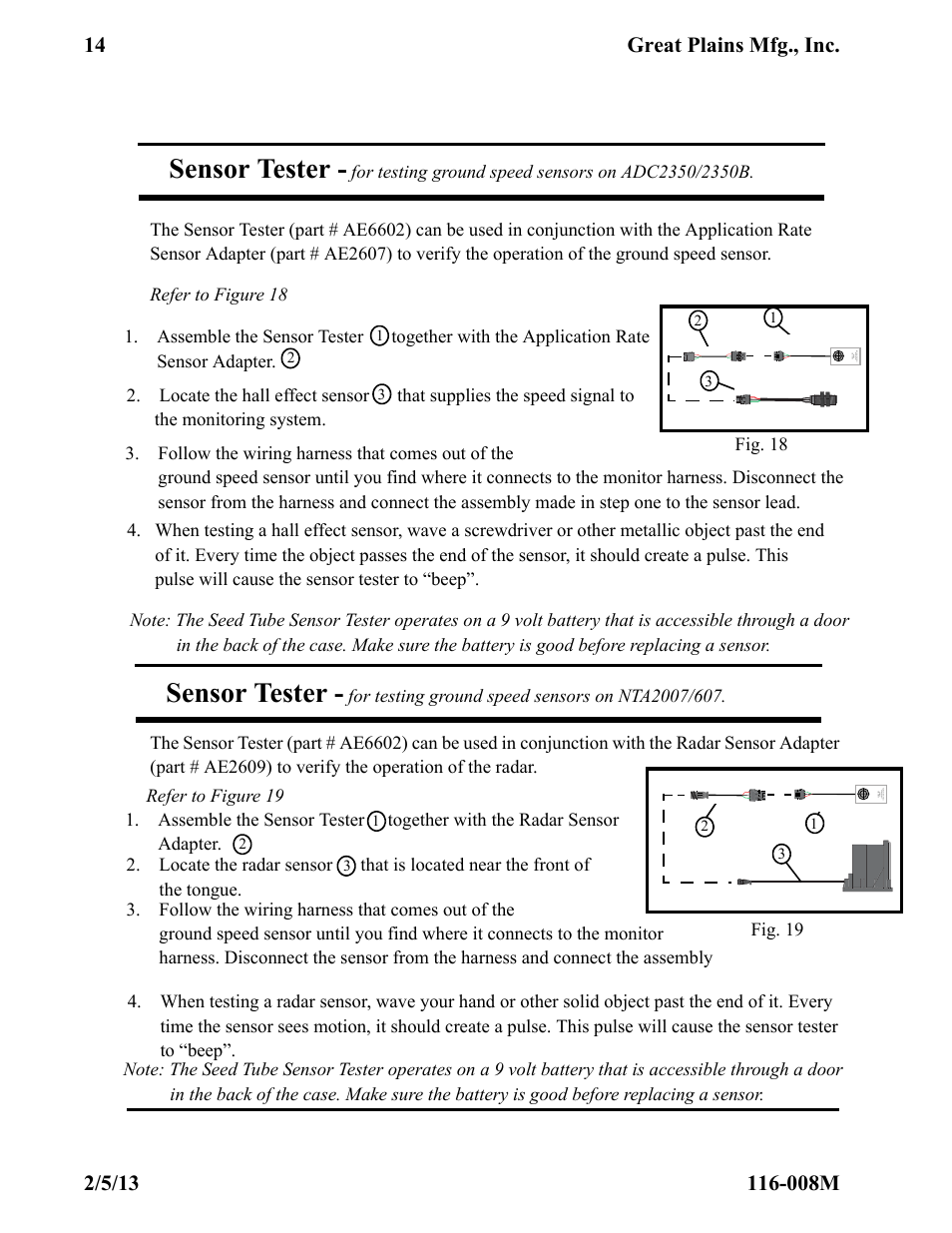 Sensor tester | Great Plains PM300 Assembly Instructions User Manual | Page 14 / 16