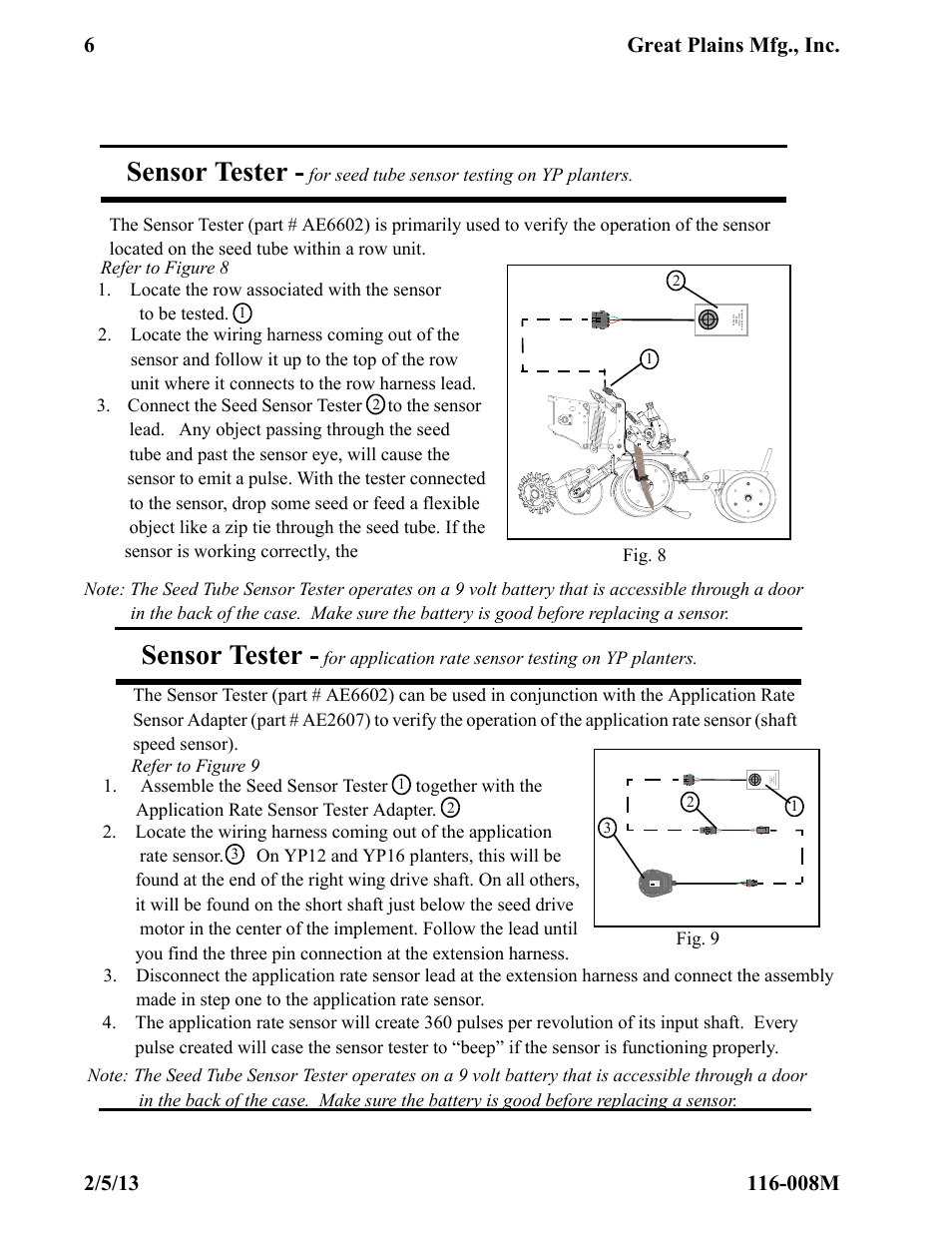 Sensor tester | Great Plains PM300 Assembly Instructions User Manual | Page 6 / 16