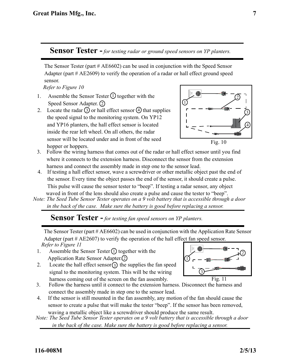 Sensor tester | Great Plains PM300 Assembly Instructions User Manual | Page 7 / 16