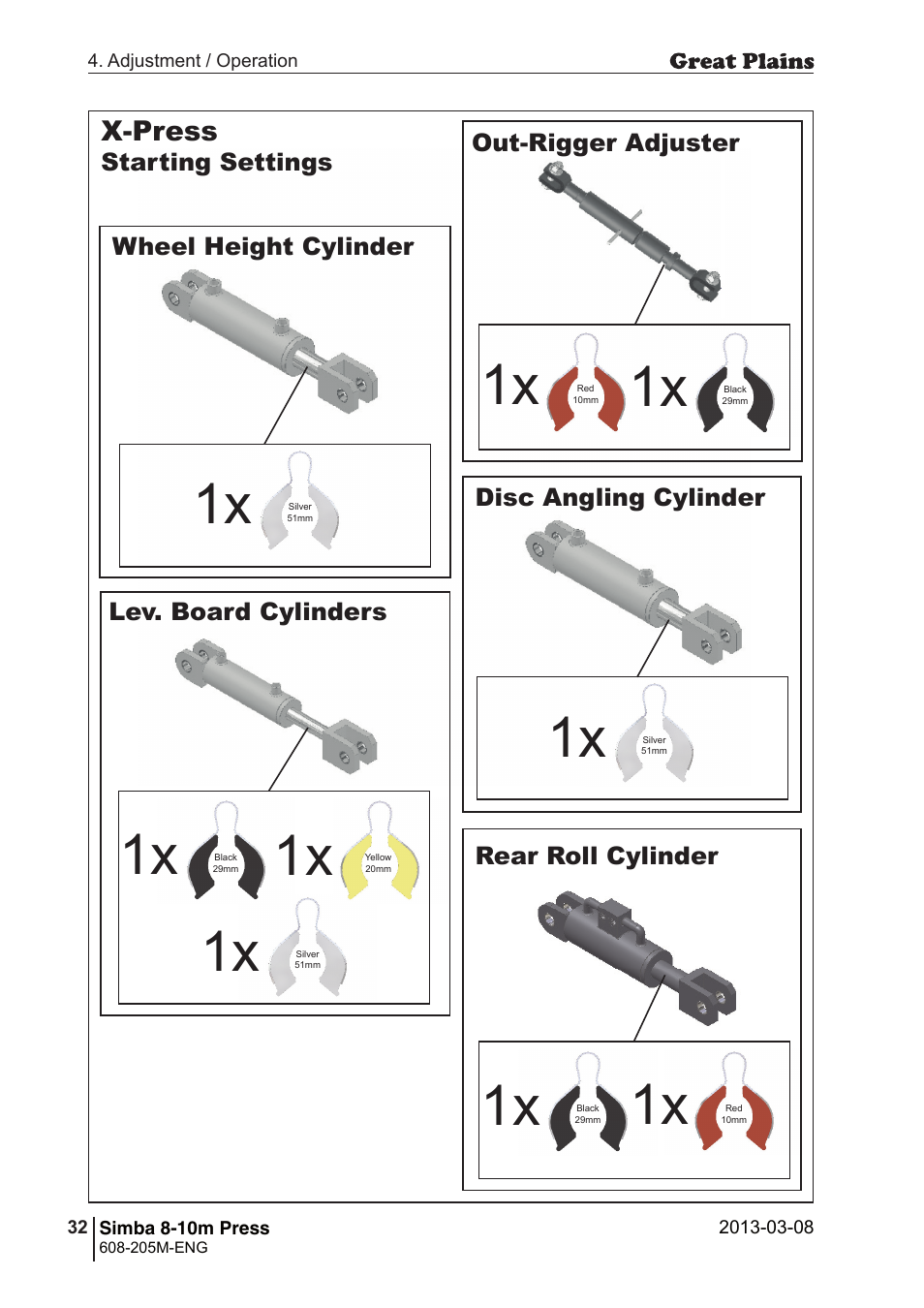 X-press | Great Plains Simba 8-10m Press Operator Manual User Manual | Page 32 / 44