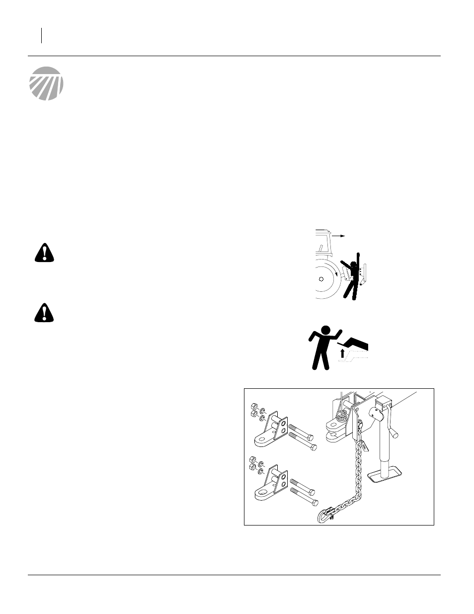 Setup, Hitching, Setup hitching | Danger, Warning | Great Plains 2S-2600HDF Predelivery Manual User Manual | Page 18 / 40