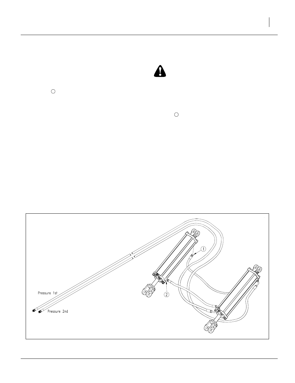 Bleeding transport lift hydraulics, Warning | Great Plains 2S-2600HDF Predelivery Manual User Manual | Page 25 / 40