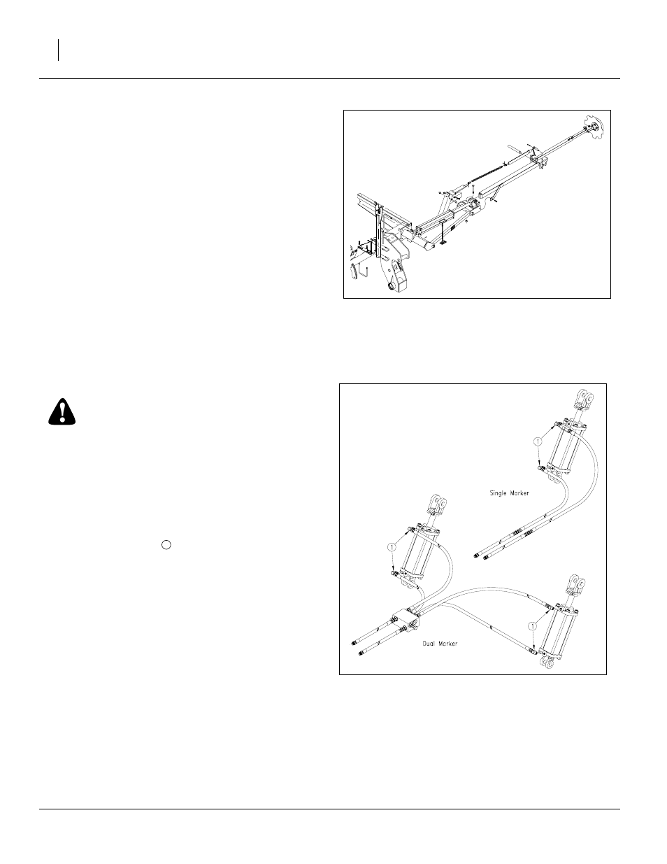 Markers, Bleeding marker hydraulics, Caution | Great Plains 2S-2600HDF Predelivery Manual User Manual | Page 30 / 40