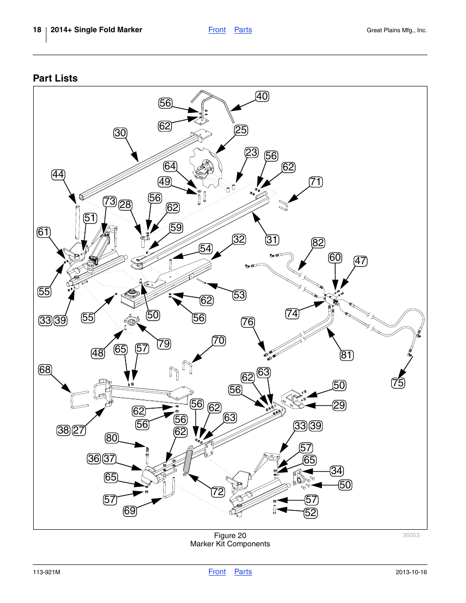 Part lists | Great Plains NTA2007HD Installation Instructions User Manual | Page 18 / 20