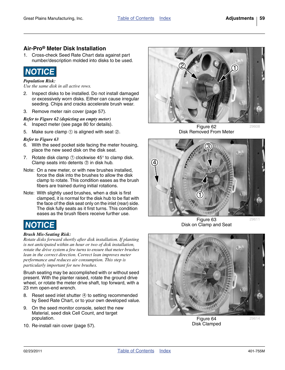 Air-pro® meter disk installation, Air-pro, See “ air-pro | Great Plains YP925TD Operator Manual User Manual | Page 63 / 134