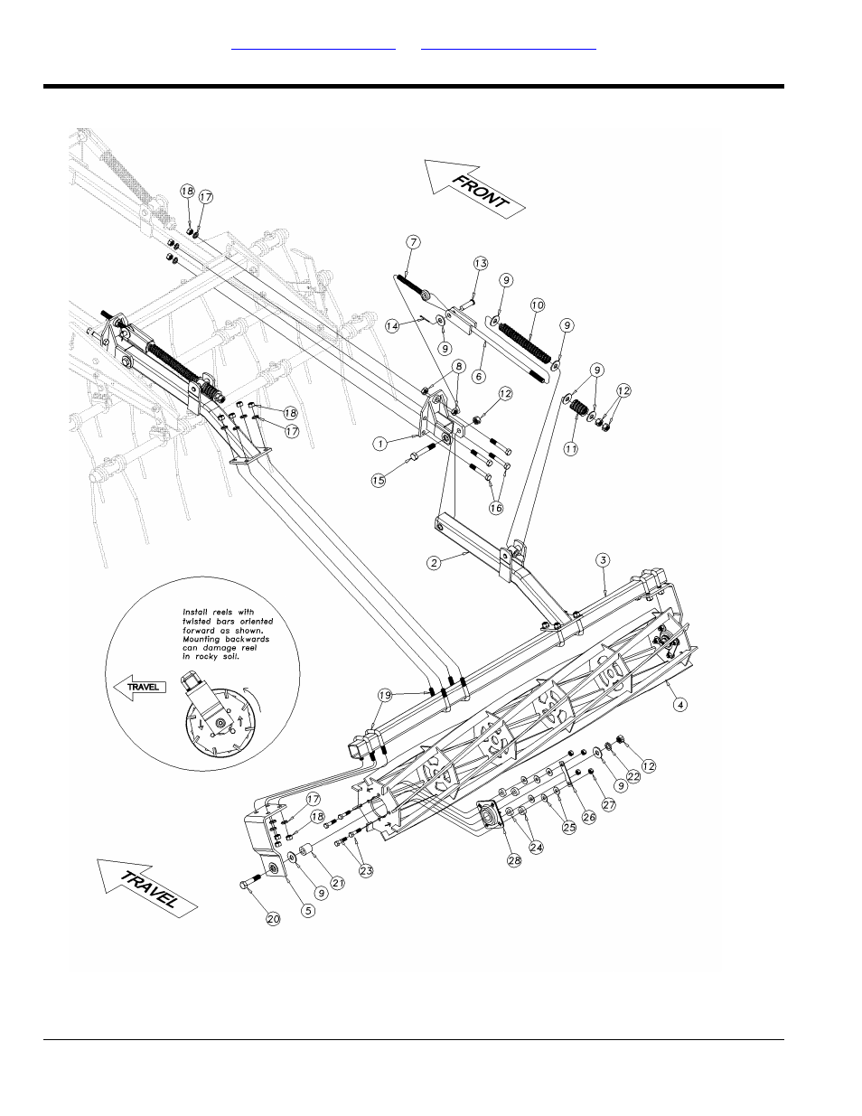 Reel following ch3a coil tine assembly (s/n, Gp-5250nn-) | Great Plains 4000TT Parts Manual User Manual | Page 114 / 142