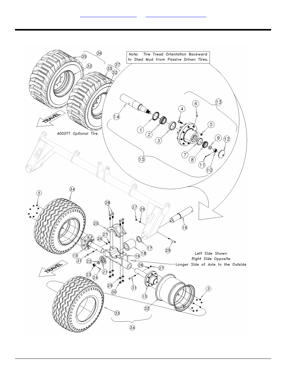 4000tt center transport assembly (s/n 3581nn-) | Great Plains 4000TT Parts Manual User Manual | Page 36 / 142