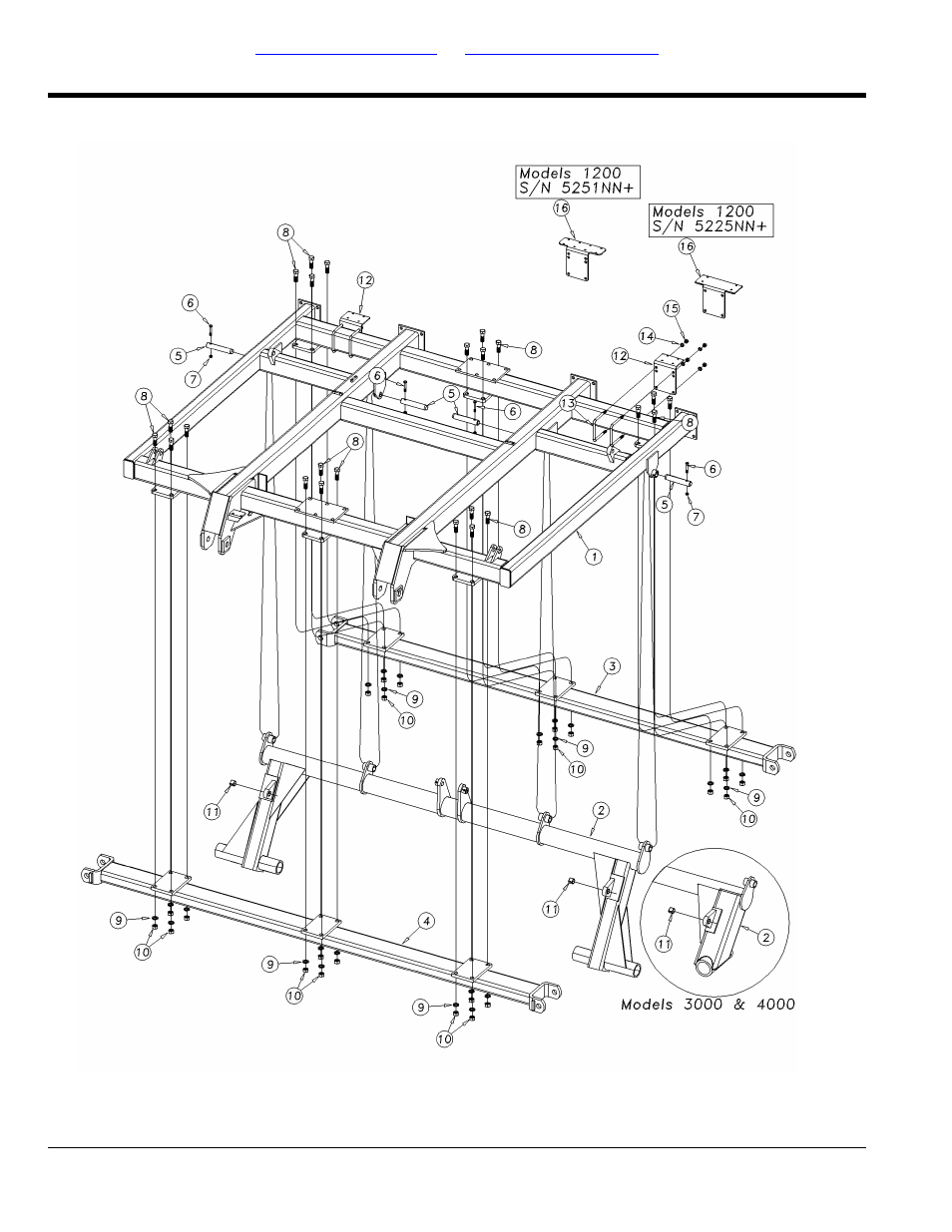 Section 2: frames, 1200-1500 & 2400-4000 turbo till center frame, Assembly | Selected models | Great Plains 4000TT Parts Manual User Manual | Page 6 / 142