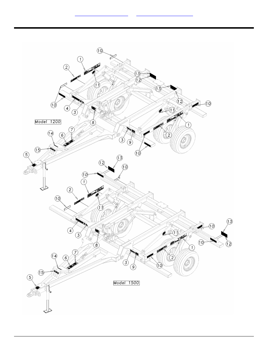 Section 6: decals, 1200tt-1500tt decals | Great Plains 4000TT Parts Manual User Manual | Page 86 / 142