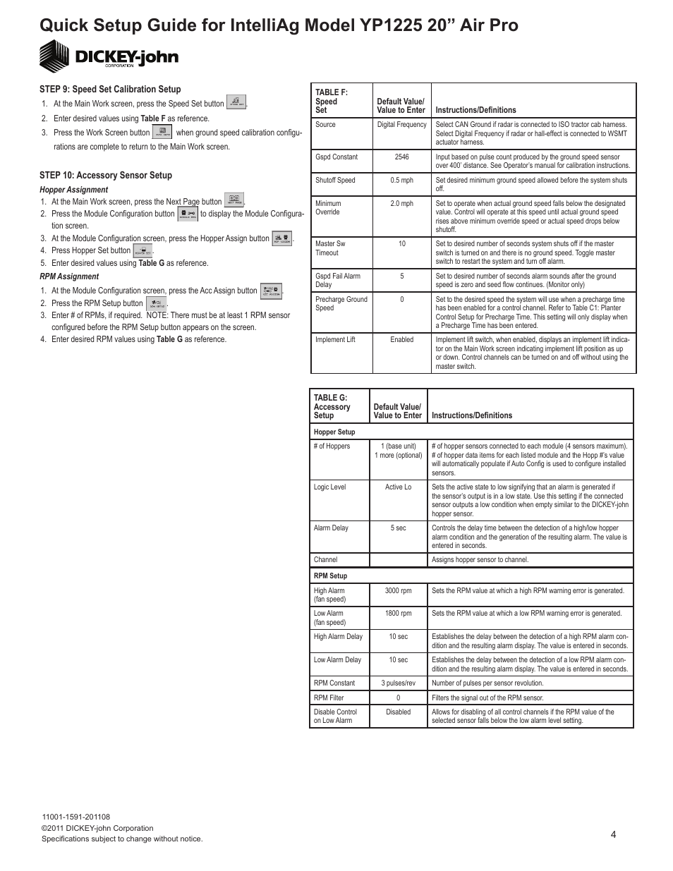 Great Plains YP1225A-1820 18 Row 20-Inch Quick Start User Manual | Page 4 / 6