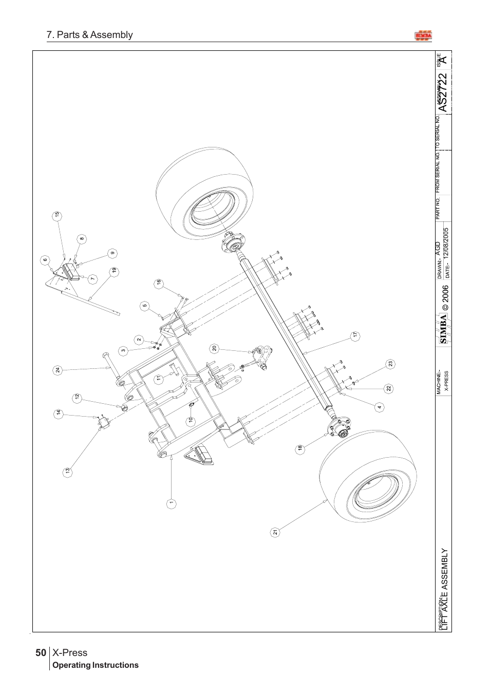 Aas2 72 2, X-press, 50 7. parts & assembly | Great Plains AS2666 Assembly Instructions User Manual | Page 12 / 82