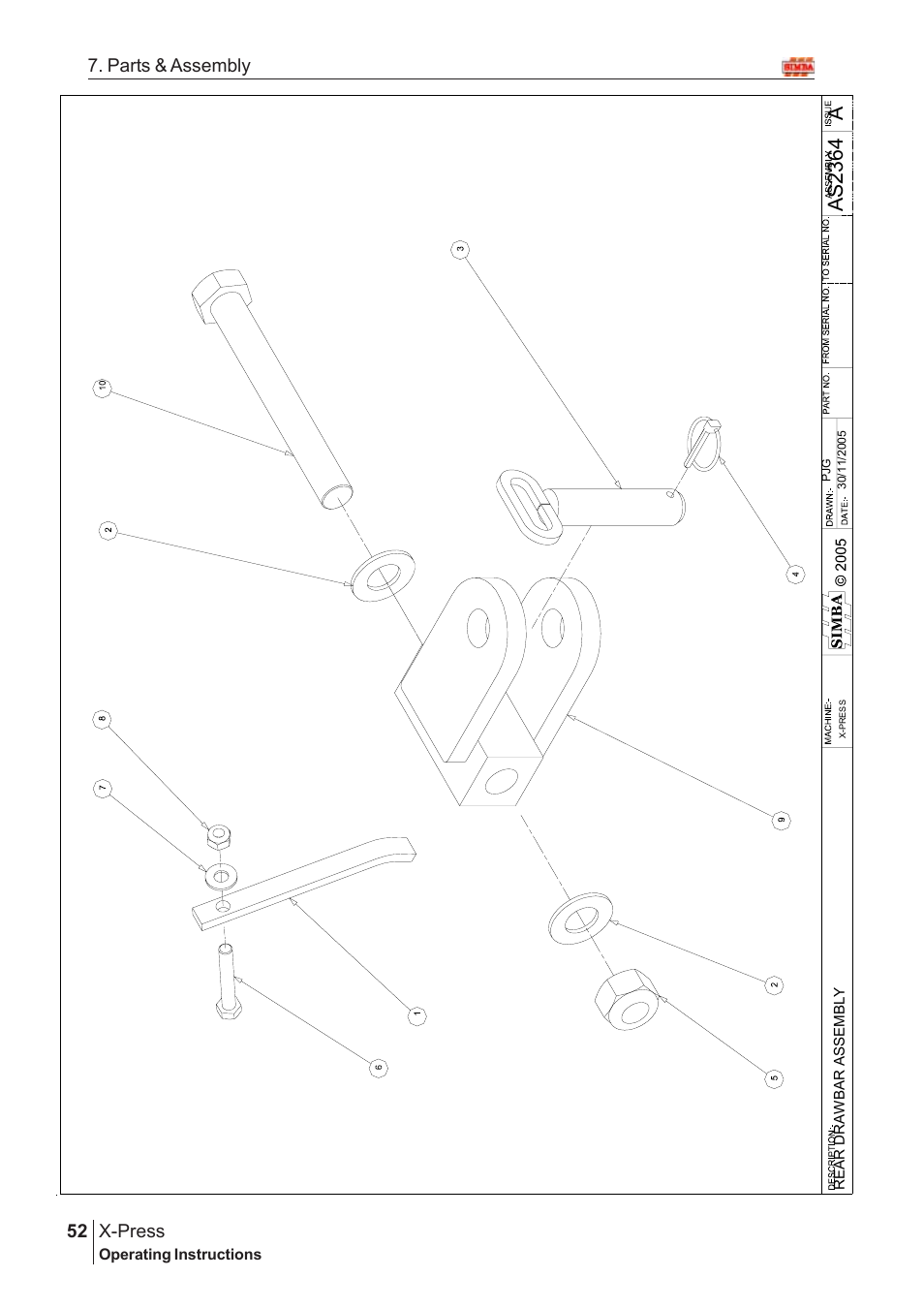 Aas2 36 4, X-press, 52 7. parts & assembly | Great Plains AS2666 Assembly Instructions User Manual | Page 14 / 82