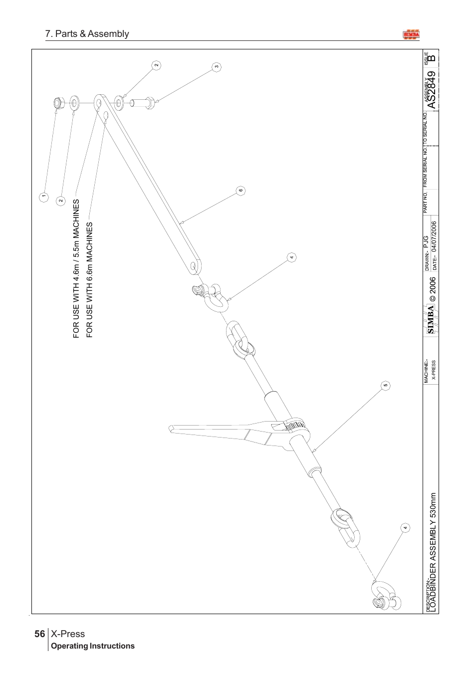 Bas2 84 9, X-press, 56 7. parts & assembly | Great Plains AS2666 Assembly Instructions User Manual | Page 18 / 82