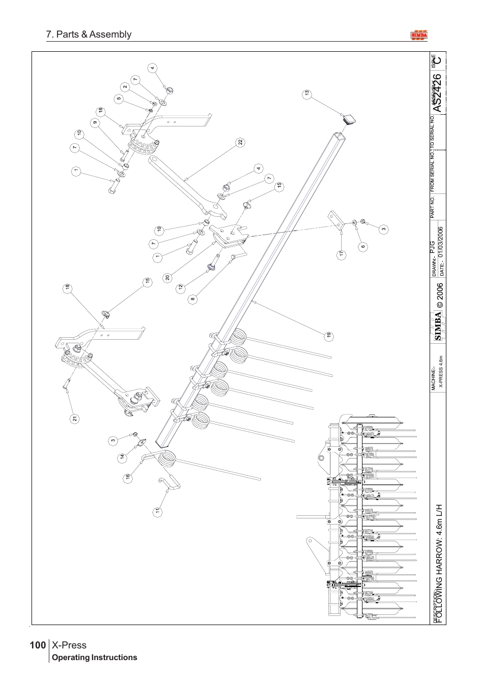 Ca s 2 426, X-press, 100 7. parts & assembly | Great Plains AS2666 Assembly Instructions User Manual | Page 62 / 82