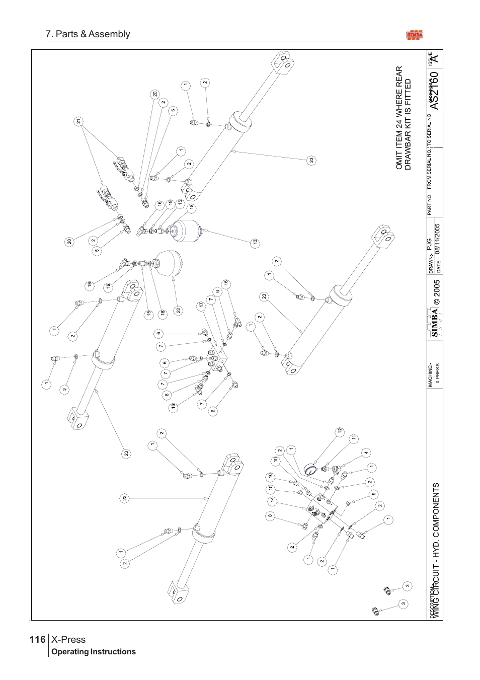 Aas2 16 0, X-press, 116 7. parts & assembly | Great Plains AS2666 Assembly Instructions User Manual | Page 78 / 82