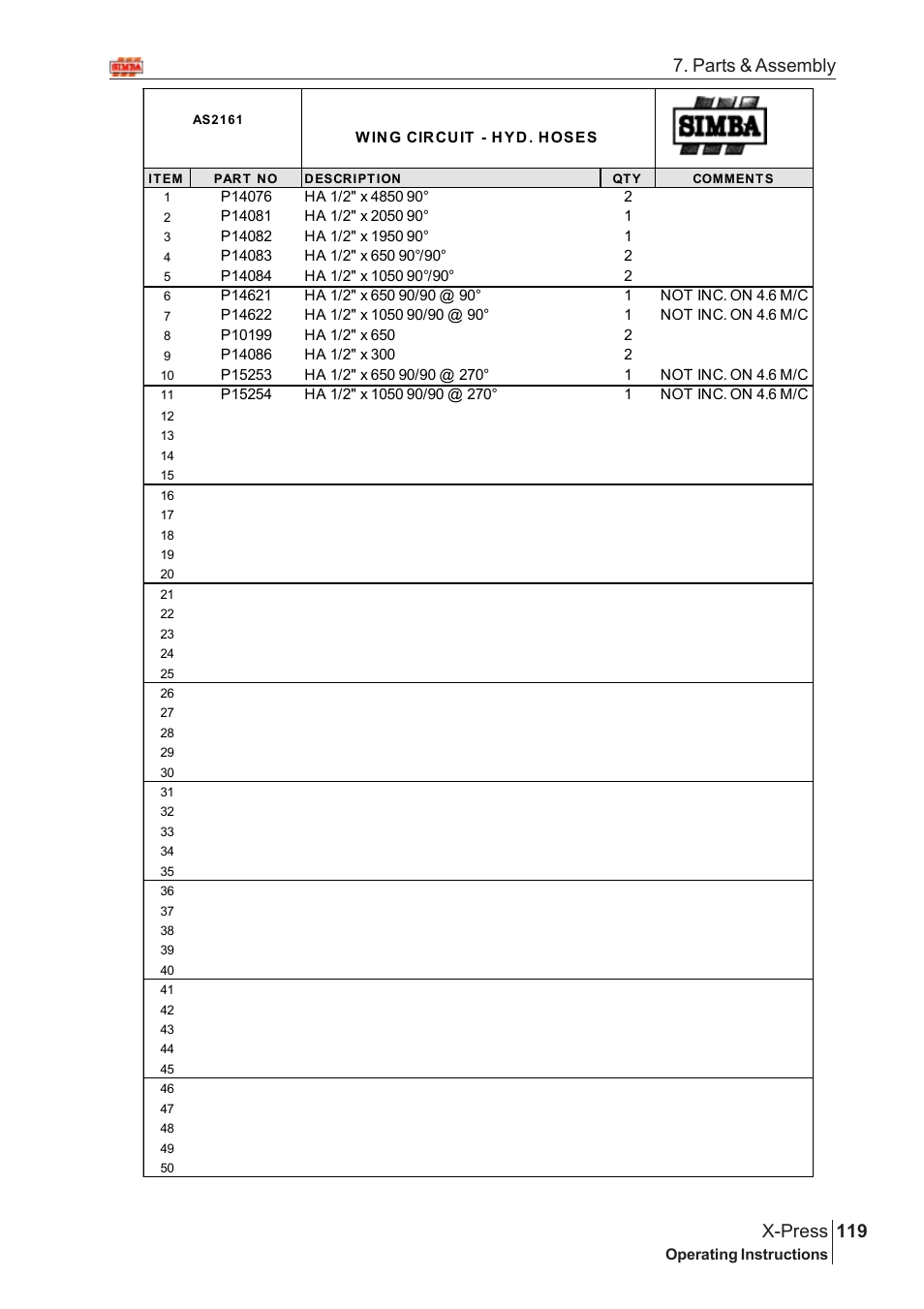 119 x-press, Parts & assembly | Great Plains AS2666 Assembly Instructions User Manual | Page 81 / 82