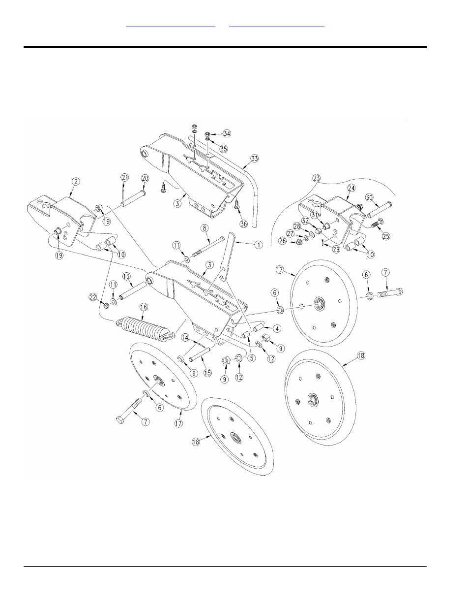 Press wheel assembly rh long (s/n b1022e-) (s/n, B1047f-) | Great Plains YP1625A Parts Manual User Manual | Page 142 / 240