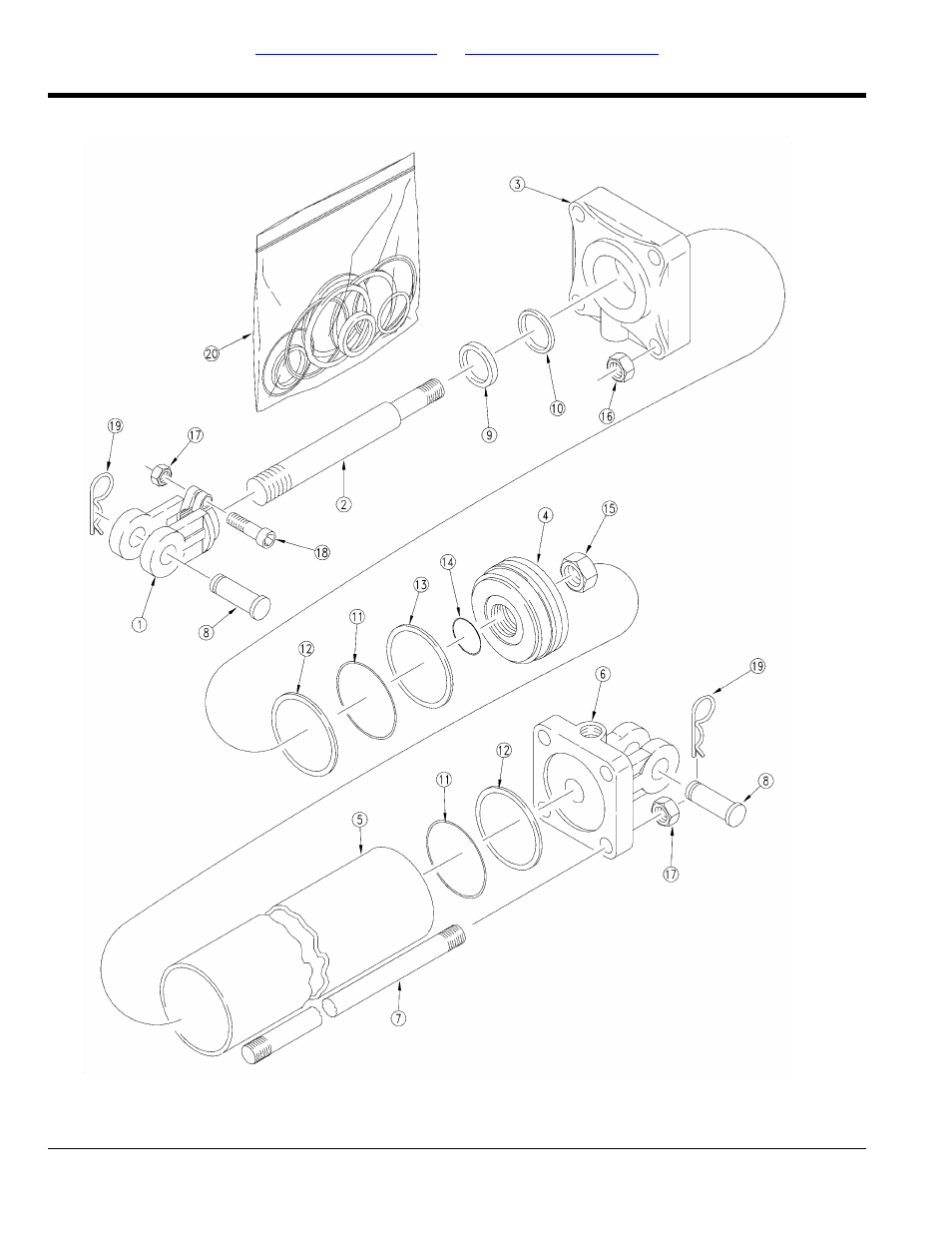 Hydraulic cylinder (810-614c 3.5x16x1.75 rod) | Great Plains YP1625A Parts Manual User Manual | Page 180 / 240