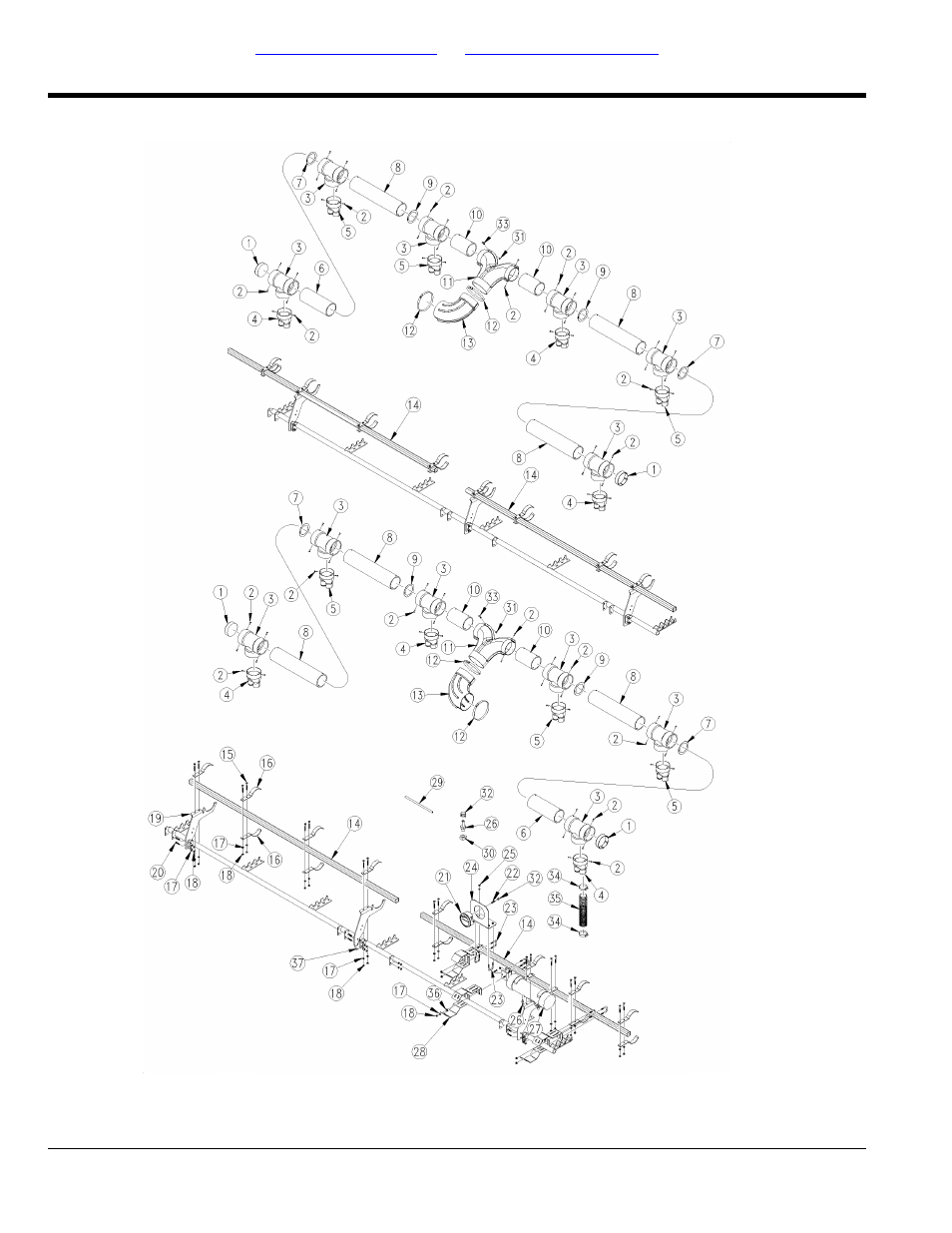Yp12a air delivery 20" spacing | Great Plains YP1625A Parts Manual User Manual | Page 42 / 240