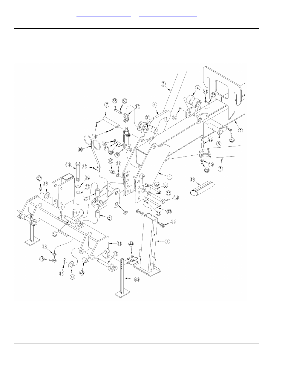 Frame, Tongue, Selected models | Table of contents part number index tongue | Great Plains YP1625A Parts Manual User Manual | Page 8 / 240
